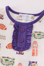 Load image into Gallery viewer, Purple geaux tiger girl pajamas set
