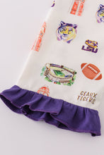 Load image into Gallery viewer, Purple geaux tiger girl pajamas set
