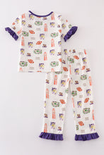 Load image into Gallery viewer, Purple geaux tiger girl pajamas set
