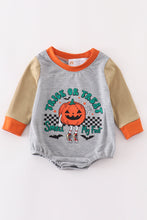 Load image into Gallery viewer, Halloween pumpkin boy romper
