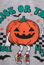 Load image into Gallery viewer, Halloween pumpkin boy romper
