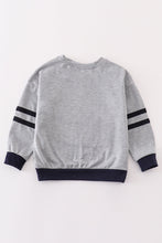 Load image into Gallery viewer, Grey football applique boy top
