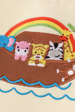 Load image into Gallery viewer, Yellow noah&#39;s ark applique boy set
