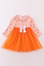 Load image into Gallery viewer, Orange character print tutu dress
