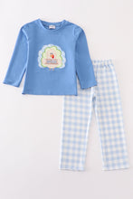 Load image into Gallery viewer, Blue turkey applique boy set
