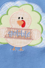 Load image into Gallery viewer, Blue turkey applique boy set
