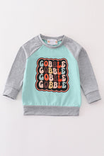 Load image into Gallery viewer, Thanksgiving gobble print boy top
