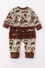 Load image into Gallery viewer, Camouflage antler embroidery girl romper
