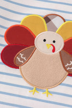 Load image into Gallery viewer, Thanksgiving turkey fleece applique girl set
