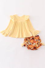 Load image into Gallery viewer, Beige velvet pumpkin girl baby set
