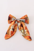 Load image into Gallery viewer, Pumpkin print hair sailor bow
