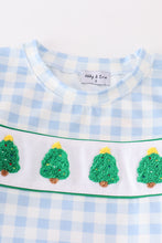 Load image into Gallery viewer, Green christmas tree french knot boy set
