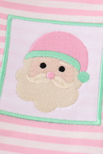 Load image into Gallery viewer, Pink stripe christmas santa claus embroidery women gown
