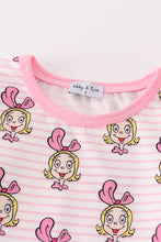 Load image into Gallery viewer, Pink stripe character girl pajamas set
