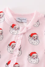 Load image into Gallery viewer, Pink christmas santa claus zipper girl romper
