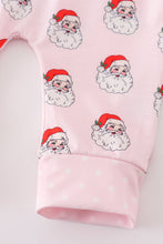 Load image into Gallery viewer, Pink christmas santa claus zipper girl romper
