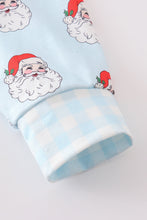 Load image into Gallery viewer, Blue christmas santa claus unisex pajamas set
