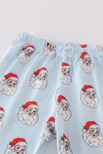 Load image into Gallery viewer, Blue christmas santa claus unisex pajamas set
