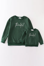 Load image into Gallery viewer, Forest thankful fleece mom&amp;me sweatshirt
