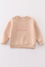 Load image into Gallery viewer, Khaki MAMA&amp;MINI applique fleece mom&amp;me sweatshirt
