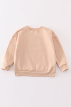 Load image into Gallery viewer, Khaki MAMA&amp;MINI applique fleece mom&amp;me sweatshirt
