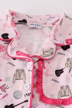 Load image into Gallery viewer, Magenta music fan mom&amp;me pajamas set
