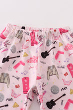 Load image into Gallery viewer, Magenta music fan mom&amp;me pajamas set
