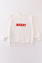 Load image into Gallery viewer, White merry christmas french knot women top
