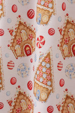 Load image into Gallery viewer, Christmas gingerbread house print women pajamas pants
