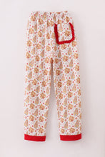 Load image into Gallery viewer, Christmas gingerbread house print women pajamas pants
