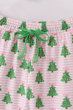 Load image into Gallery viewer, Green christmas tree print ruffle mom pajamas pants
