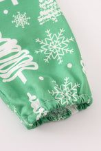 Load image into Gallery viewer, Green christmas tree ruffle dress
