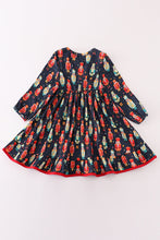 Load image into Gallery viewer, Black nutcracker print dress
