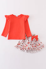 Load image into Gallery viewer, Red nutcracker girl skirt set
