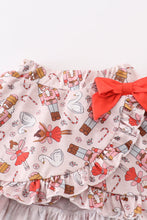 Load image into Gallery viewer, Red nutcracker girl skirt set
