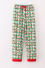 Load image into Gallery viewer, Green grinch print plaid adult pajamas pants
