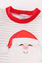 Load image into Gallery viewer, Red christmas santa claus applique stripe boy bloomer set
