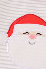 Load image into Gallery viewer, Red christmas santa claus applique stripe boy set
