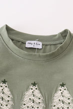 Load image into Gallery viewer, Sage christmas tree embroidery boy set
