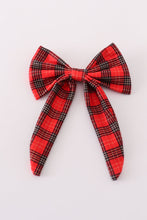 Load image into Gallery viewer, Red plaid girl hair sailor bow
