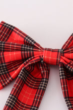 Load image into Gallery viewer, Red plaid girl hair sailor bow
