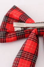 Load image into Gallery viewer, Red plaid girl hair sailor bow
