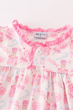 Load image into Gallery viewer, Pink nutcracker print girl ruffle gown
