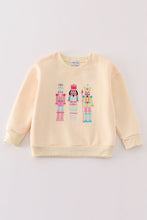 Load image into Gallery viewer, Yellow nutcracker embroidery mom&amp;me fleece sweatshirt
