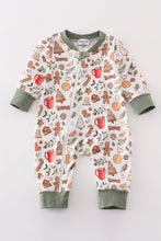 Load image into Gallery viewer, Merry christmas print zip boy romper
