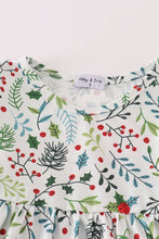 Load image into Gallery viewer, Christmas print ruffle dress
