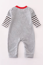 Load image into Gallery viewer, Grey farm applique boy romper
