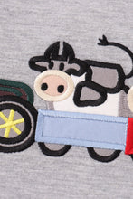 Load image into Gallery viewer, Grey farm applique boy top
