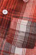 Load image into Gallery viewer, Rust plaid boy button down shirt
