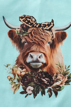 Load image into Gallery viewer, Mint cow print girl set
